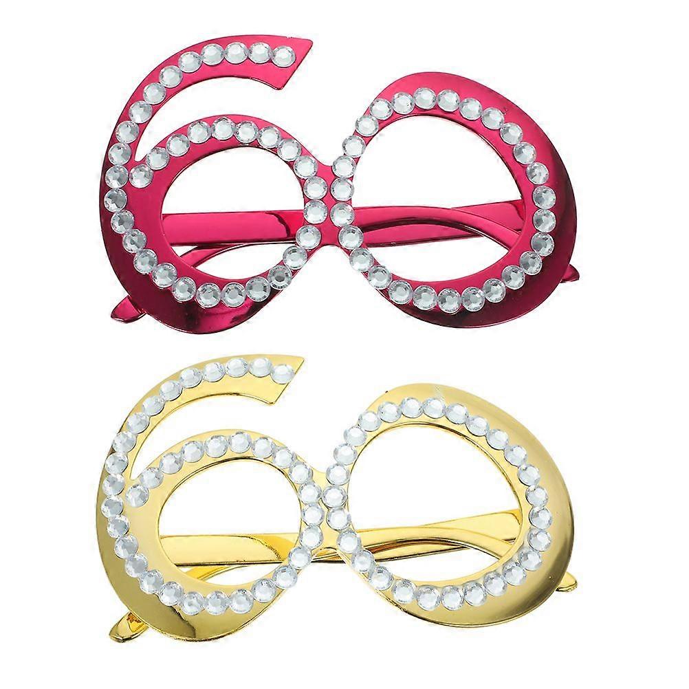 Fun Birthday Party Glasses 60th Birthday Glasses 60 Years Old Birthday Celebrations Costume Photo Booth Props For Memorable Party Supplies