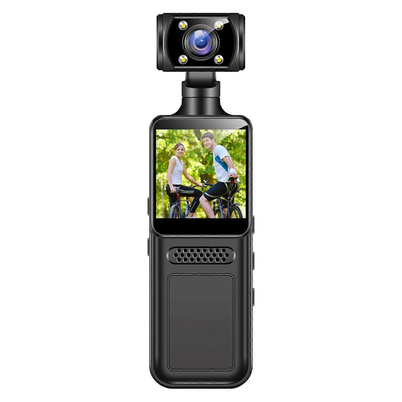 Handheld Action Camera, 4K HD WiFi, 180° Rotating Lens, 1.3 Inch HD Screen, 135° Ultra Wide Angle
