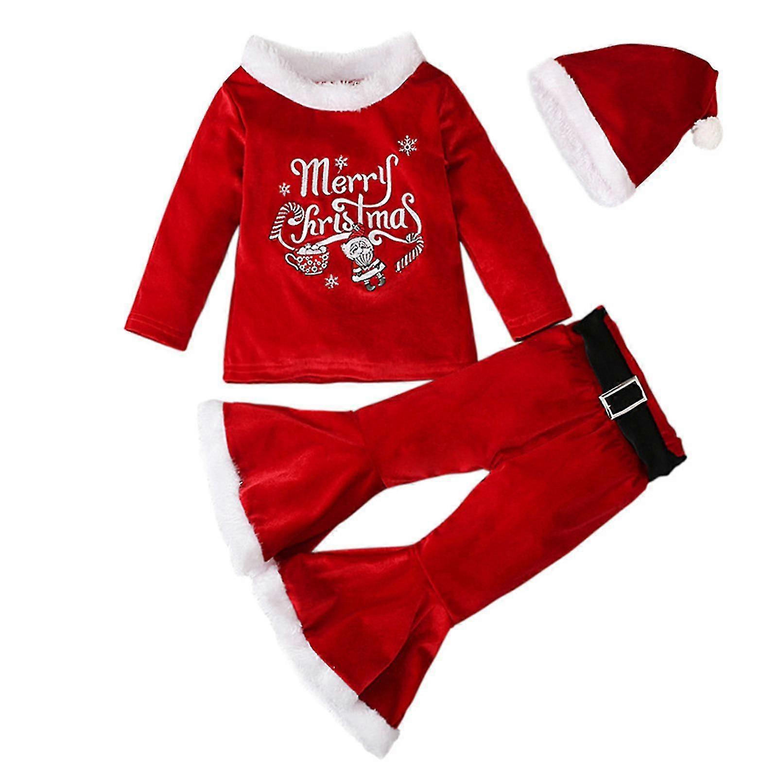 Children Christmas Clothing Set Lightweight And Skin-friendly Great For Casual Daily Photoshoot