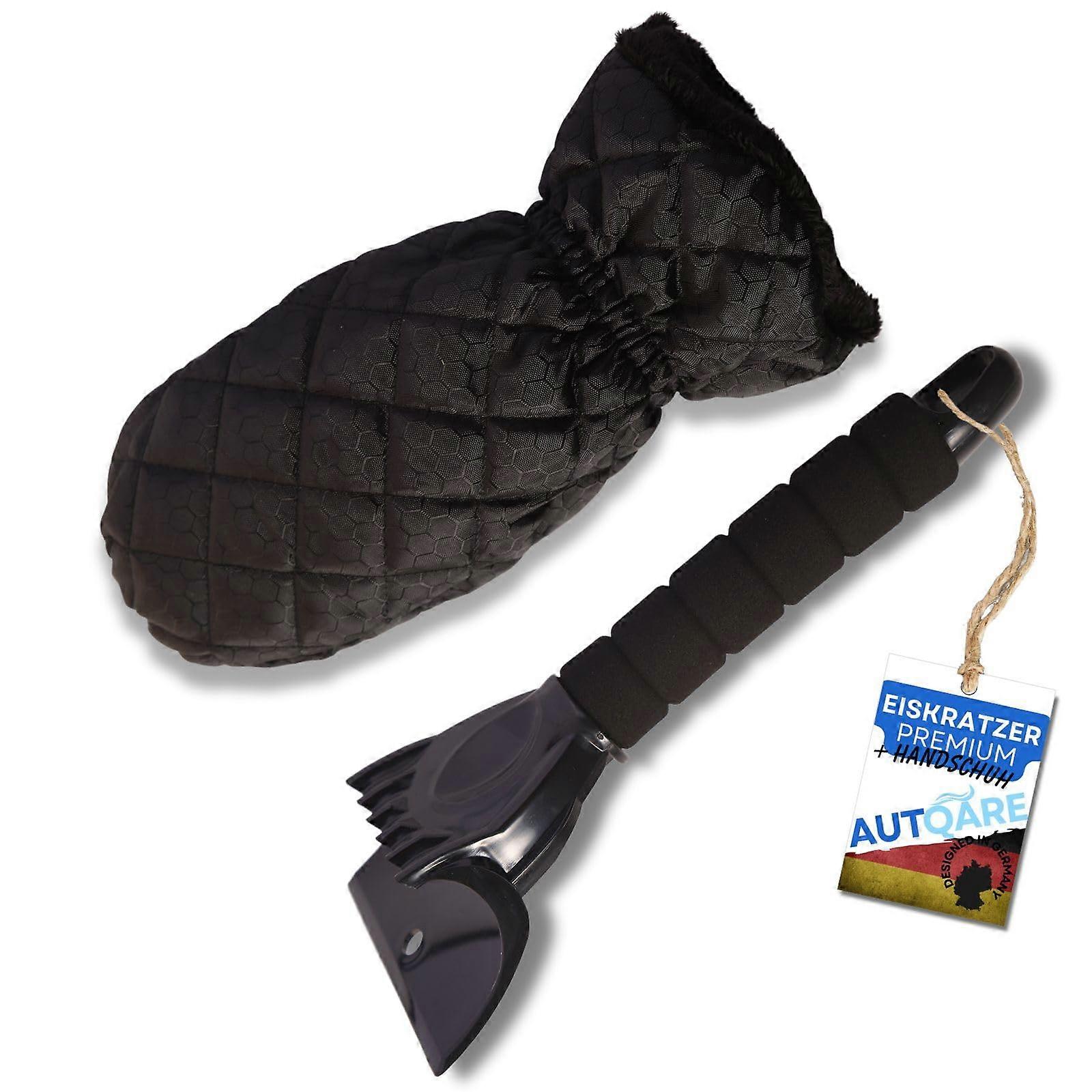 Ice scraper with glove waterrepellent, warming, stable car deicer
