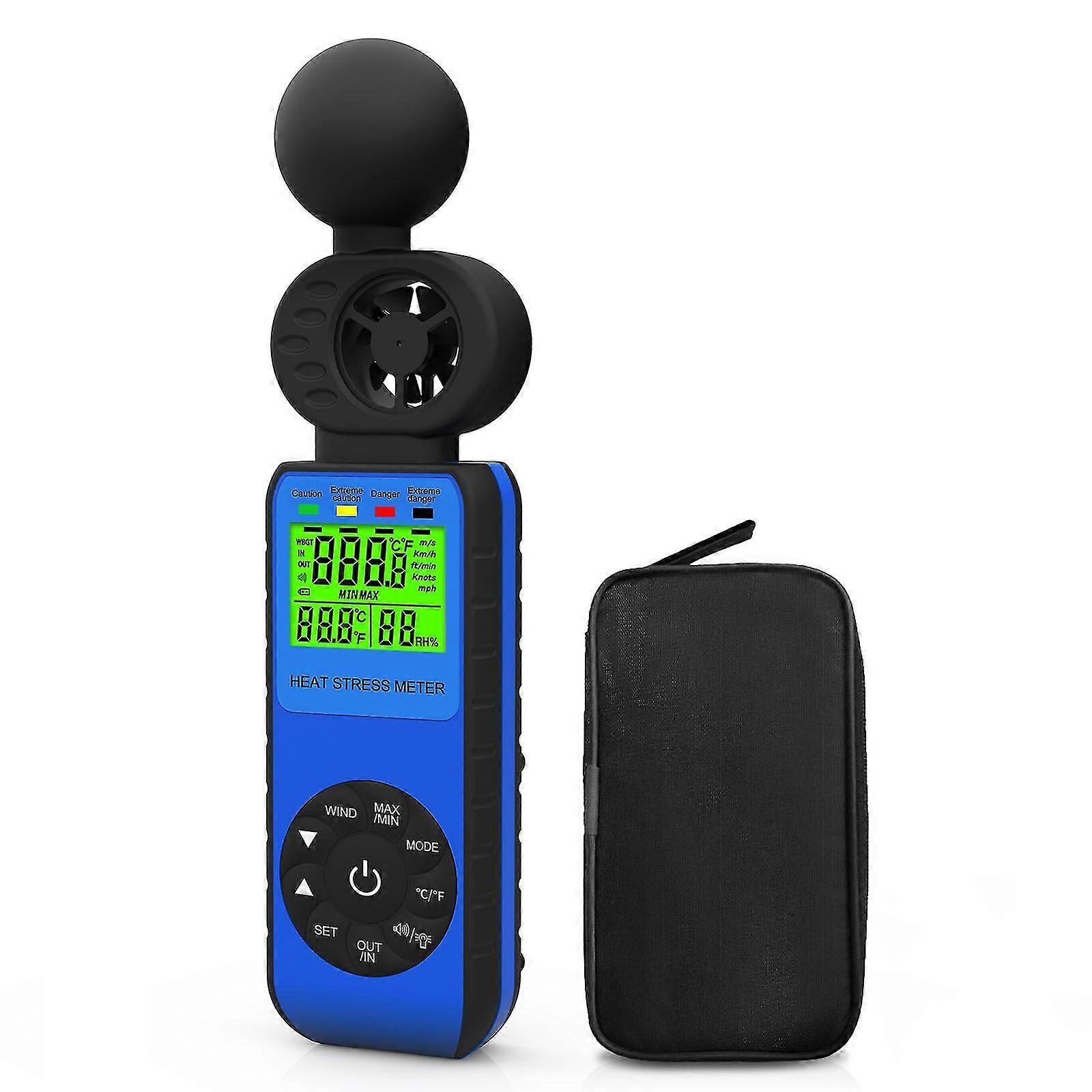 3 In 1 Anemometer Handheld Wind Speed Meter Hp-881w, Handheld Anemometer With Wind Speed/temperature/humidity/wbgt Alarm