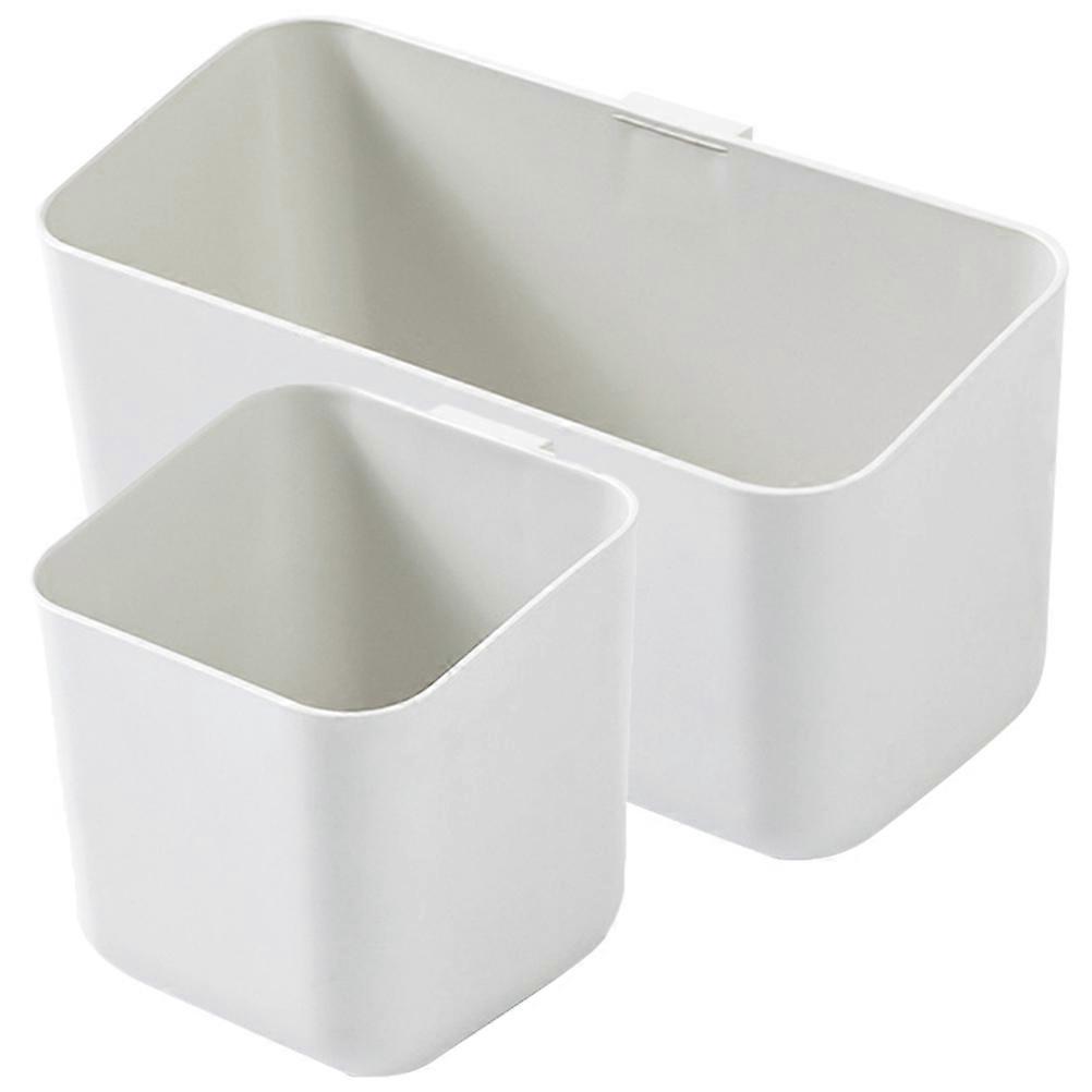 Hanging Shower Basket Wall Mount Bathroom Storage Organizer 2Pcs Set