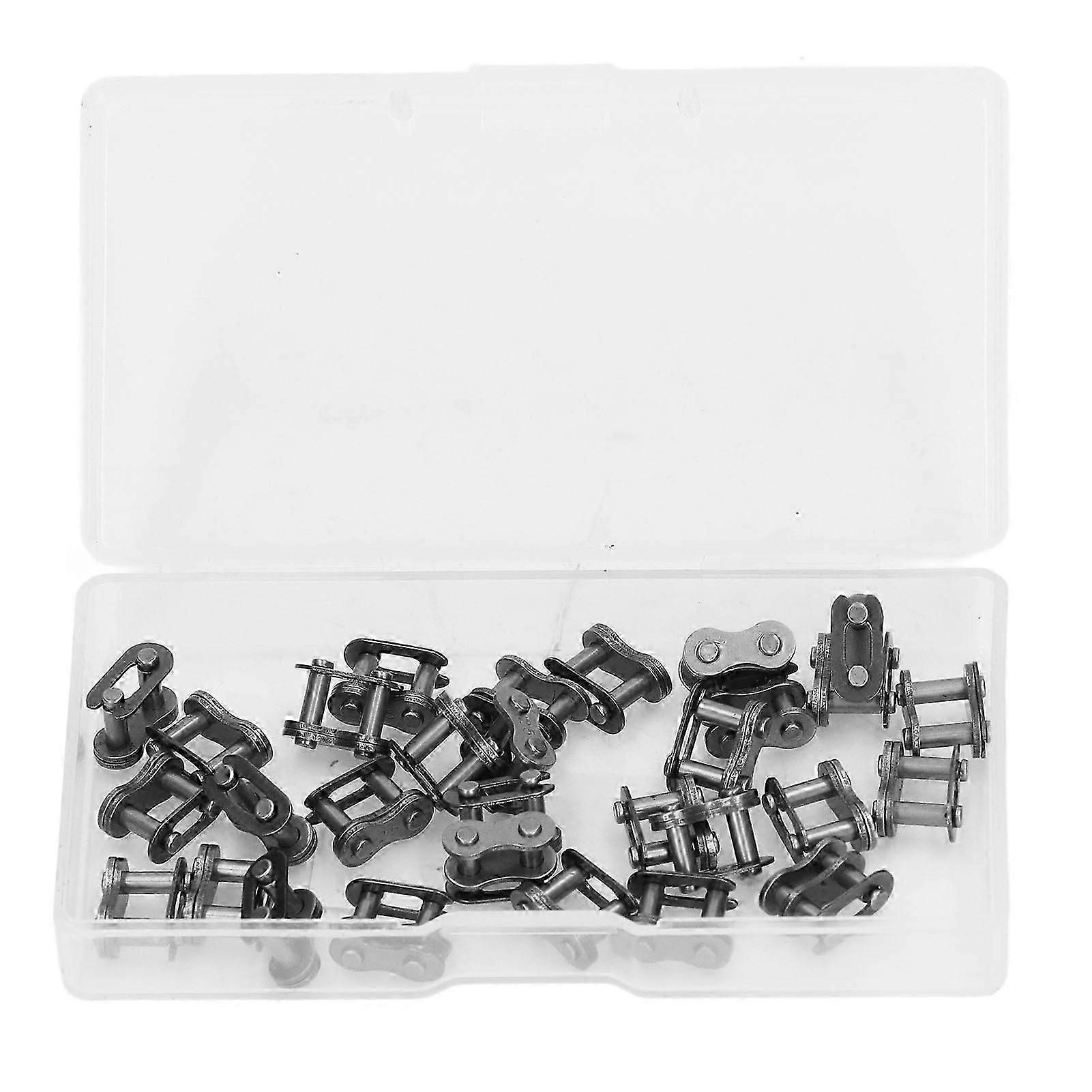 30Pcs Chain Master Link Roller Master Connector Links for Mini Bike Go Kart Cart No. 25