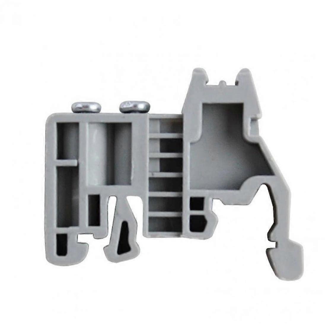 10 Pieces EUK Universal Terminal Blocks Ends/End Stoppers DIN Rail End Screw Clamp Terminal Hard Block Grey