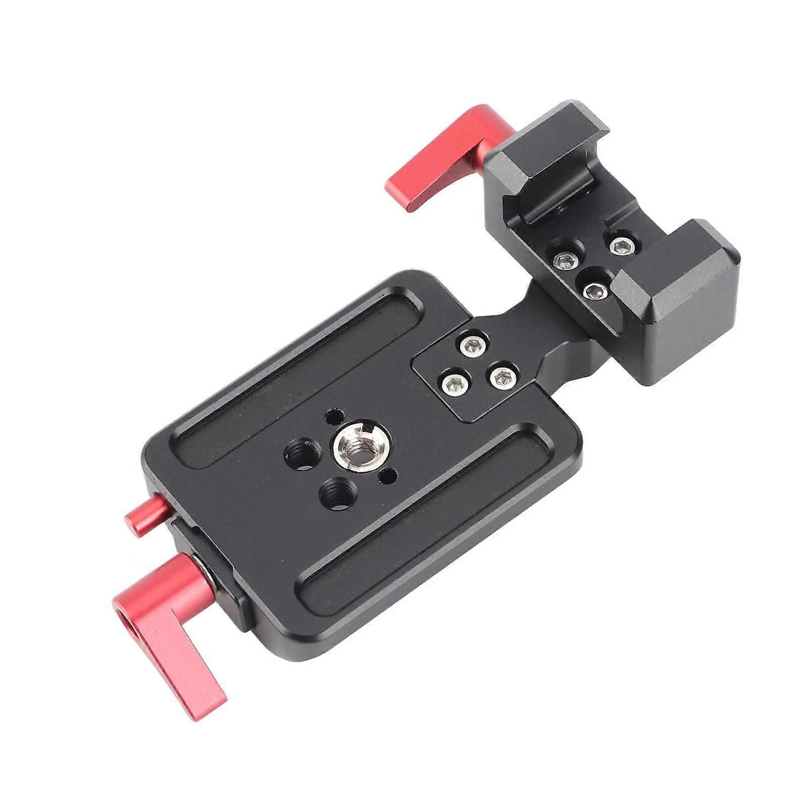 Rail Clamp Mounting Plate with Cold Shoe 1/4 3/8 Vertical Shooting Camera Mount for RS3 RS2 RS3PRO