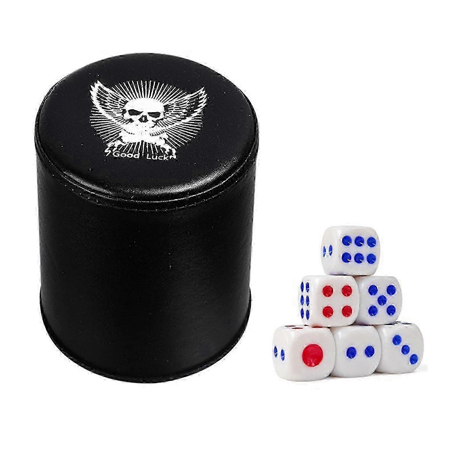 Dice Cup Set Silent Shaking Enjoy Noise-free Gaming with Felt Lining Large Diameter Dice Cup with Dice Edition 0724