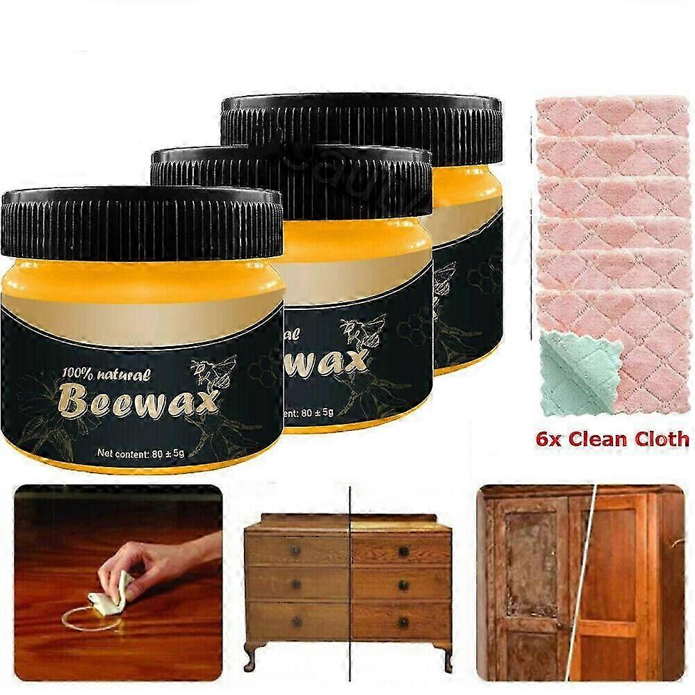 3ks leštidlo na včelí vosk na dřevo a nábytek | 200 ml tradičního vosku na dřevo