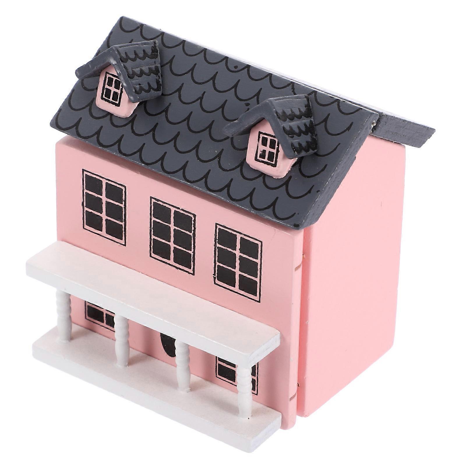 Wooden Dollhouse Wooden Villa Model Miniature House Model