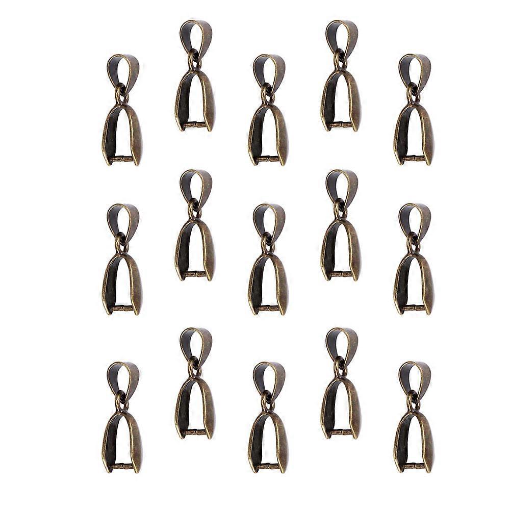 Jewelry Connectors Charms 50 Pcs Clamp Bail Bead Design Jewelry Making Supplies Coffee Color Crafting Tools