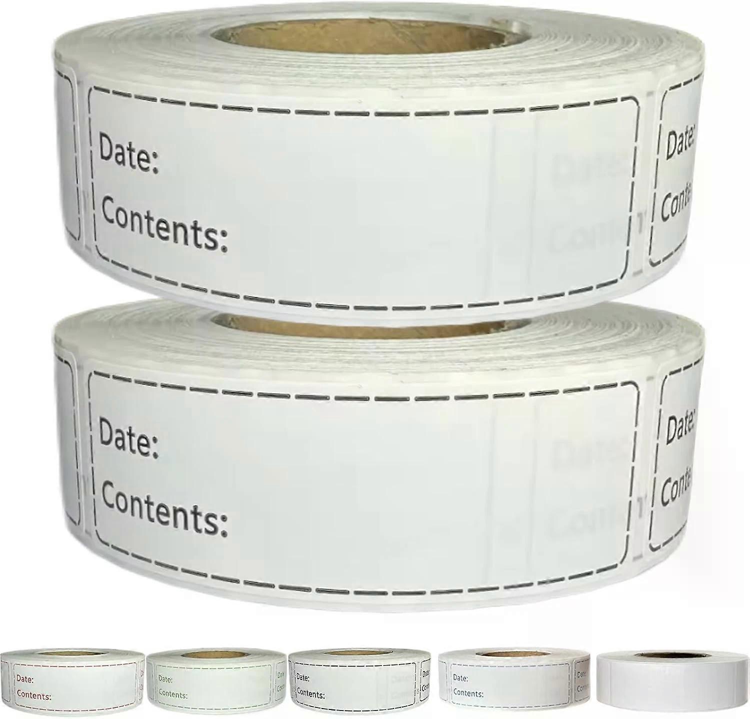 Freezer Labels, 1000Pcs 1x3 Inch for Food Containers, Quick & Easy to Apply