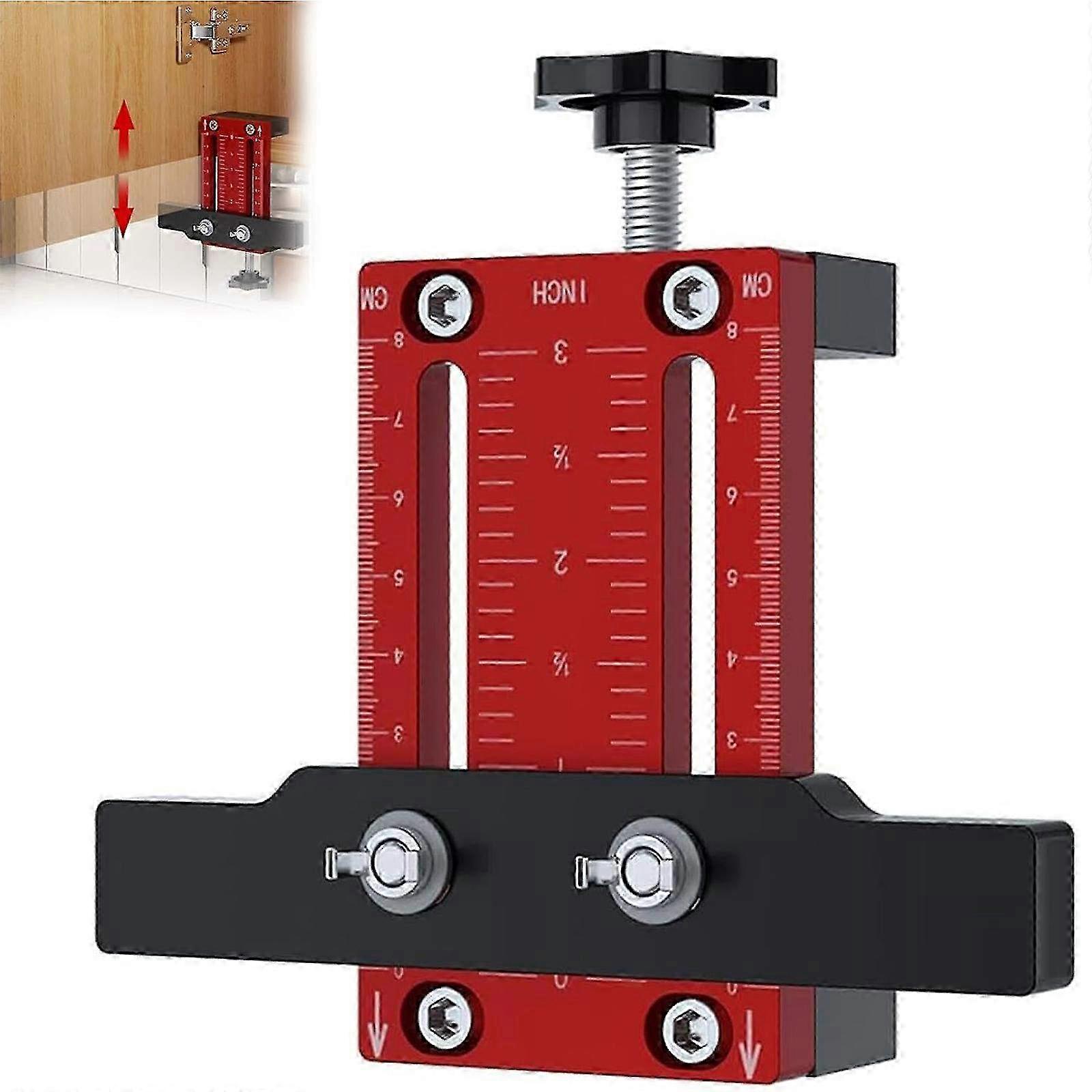 Aluminum Alloy Cabinet Door Positioning Tool - Precision Drilling Jig for Accurate Installations & Adjustments