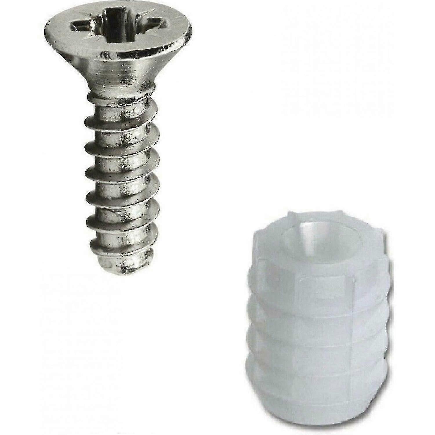 Scharnierplug 8mm & schroeven (10 stuks)