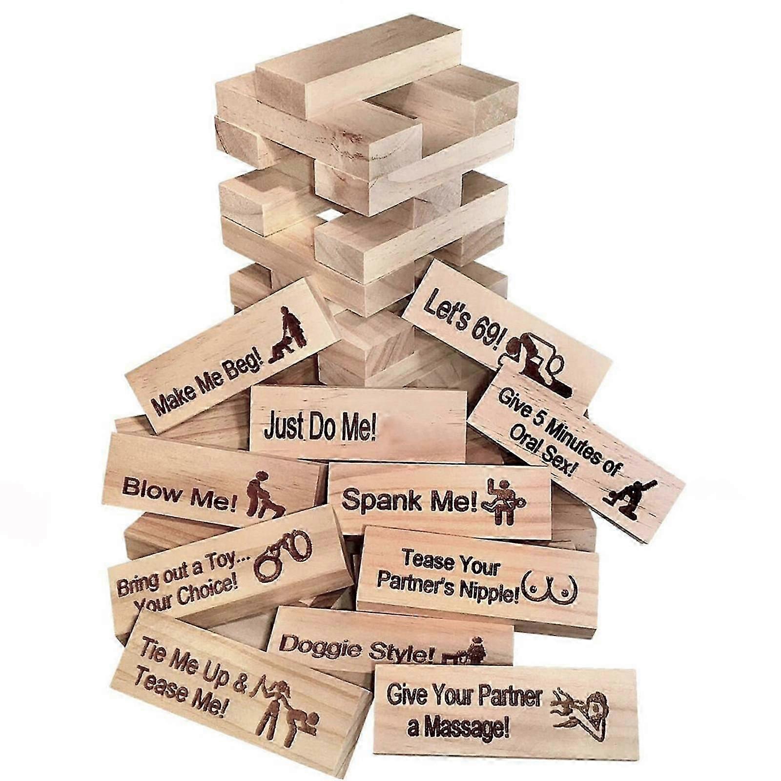 48pcs Game Tumbling Tower Game, Stacking Tower Games For Couple, Couple Activities Ideas