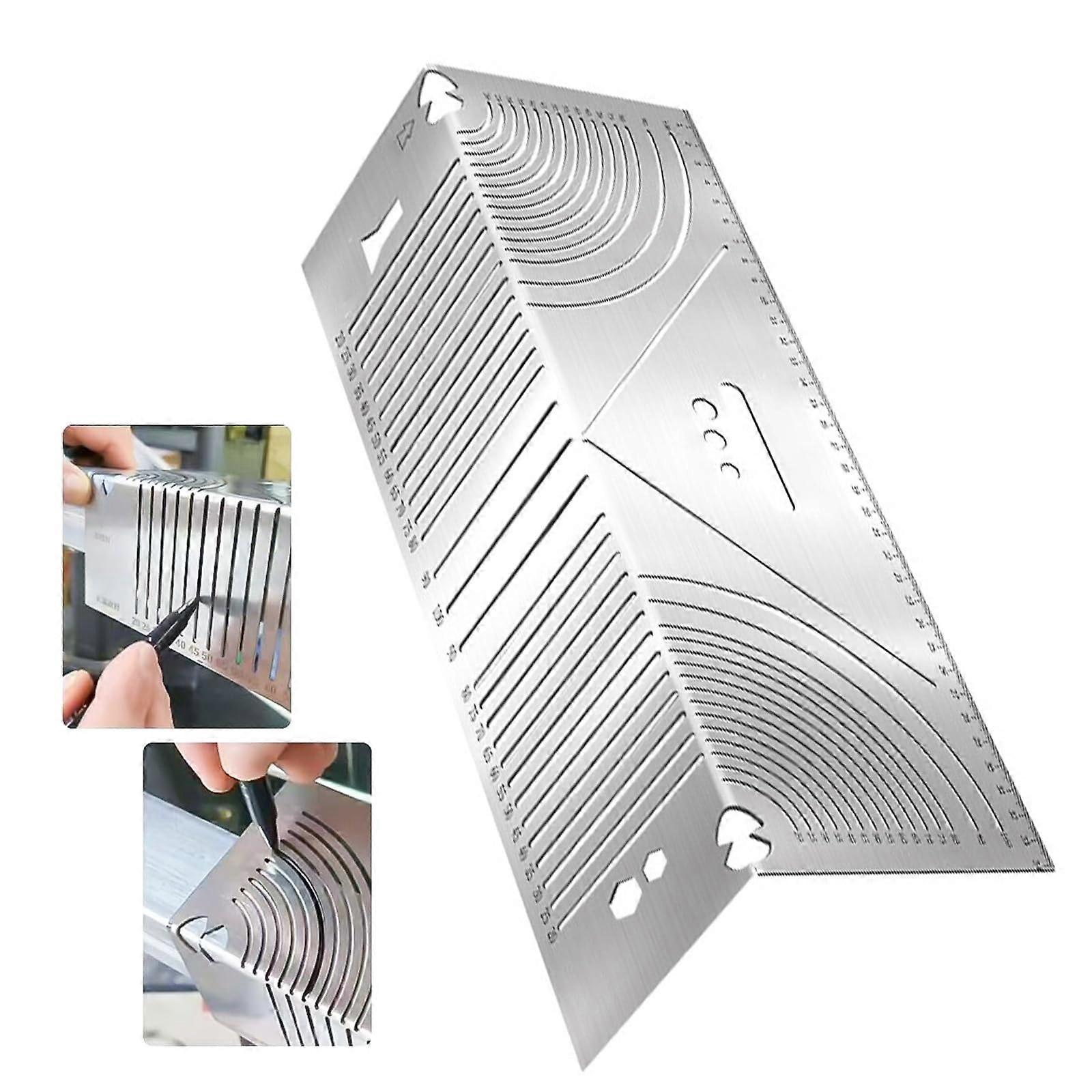 Precision Flex Angle and Arc Marking Tool, Adjustable Linear Arc, Dual Purpose Scriber (Small 23mm)