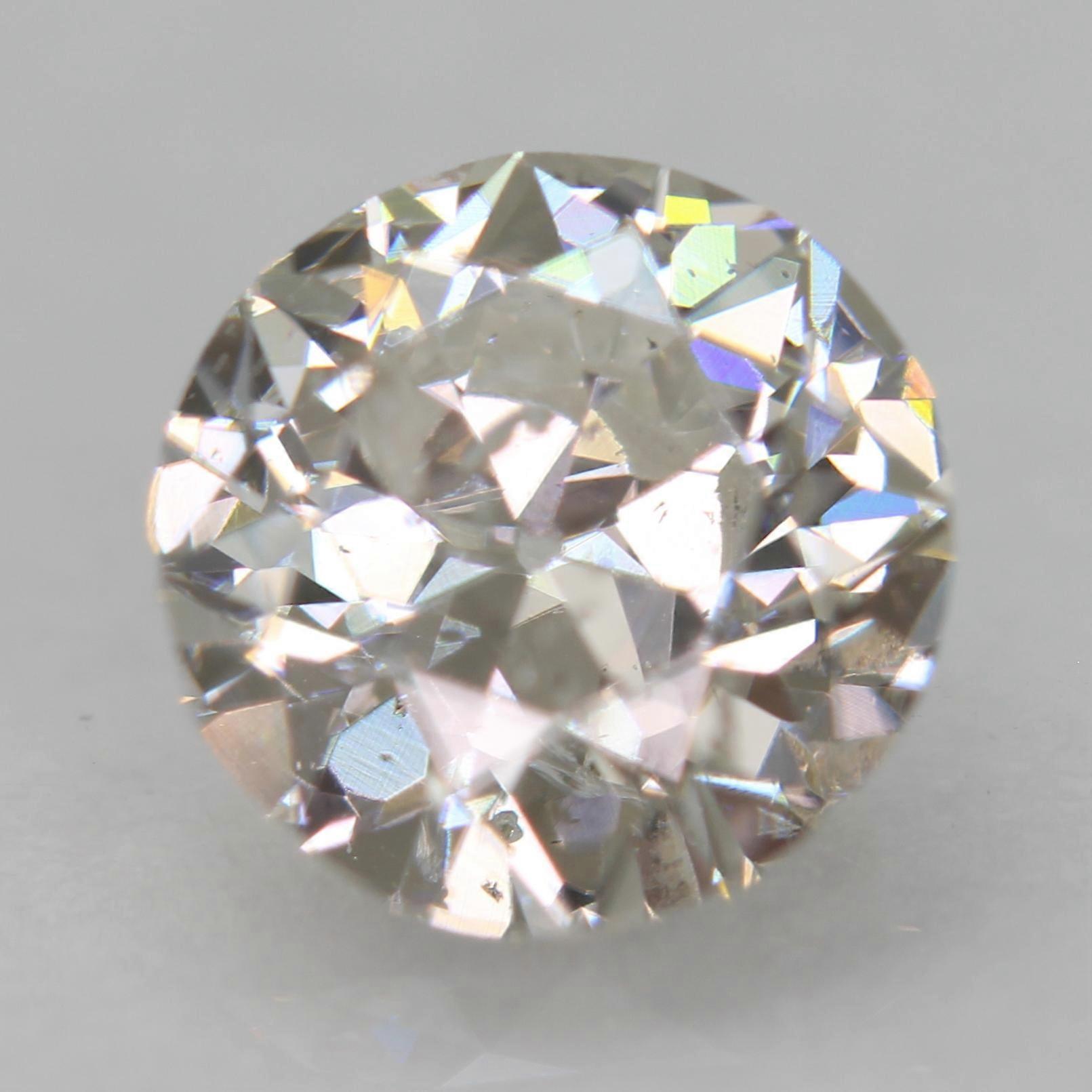 Certified 0.76 Carat F SI2 Round Brilliant Natural Earth Mined Loose Diamond 6mm