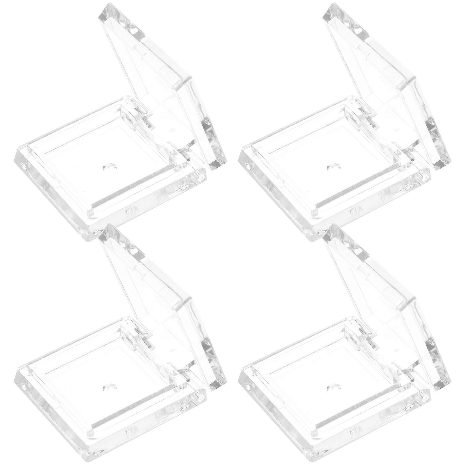 4pcs Refillable Empty Makeup Pans for Eyeshadow & Blusher   Durable Square Cosmetic Containers for DIY Beauty Essentials