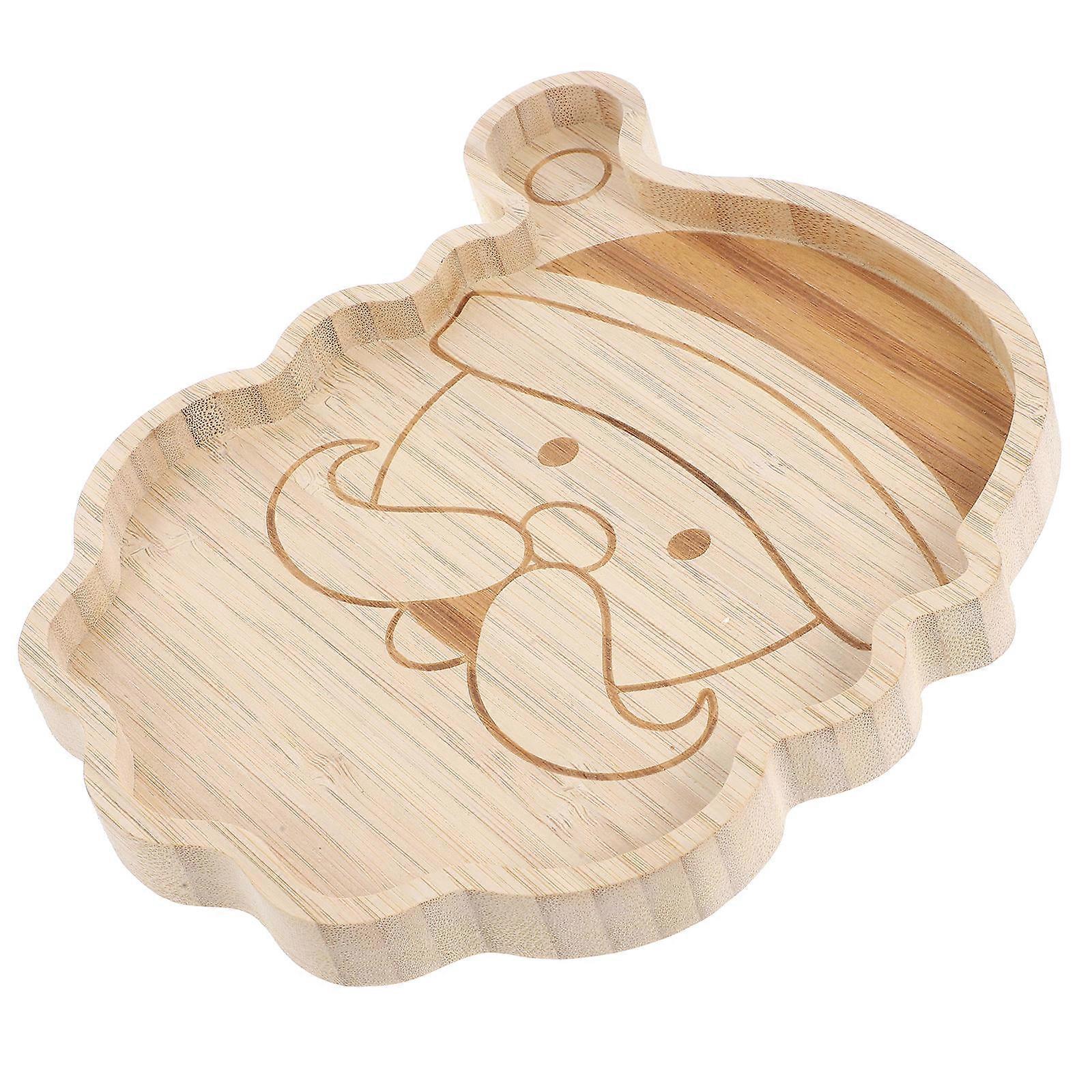 Holiday Serving Tray Santa Clause Shaped Wooden Platter for Christmas Rustic Farmhouse Tableware 1Pack