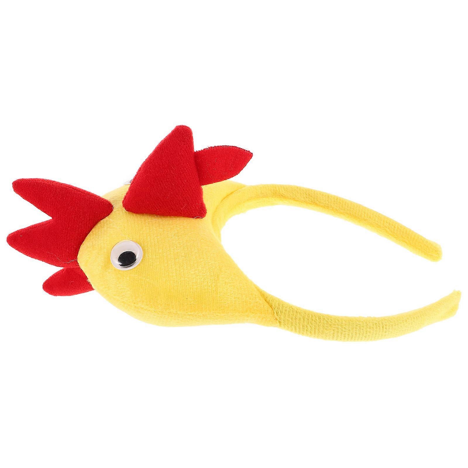 Cartoon Chicken Headband for Cosplay Designed for Photo Props with Plush Material