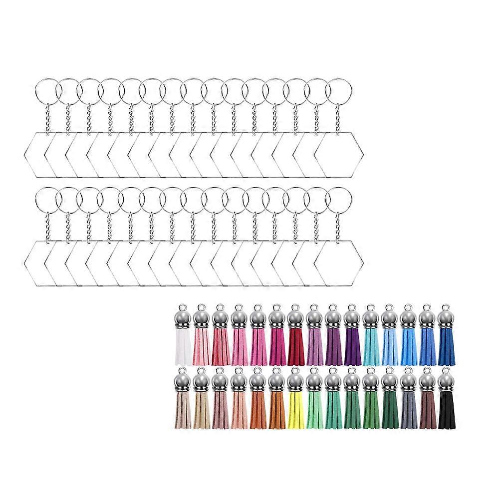 Creative Acrylic Keychain Pendant for Jewelry Making Assorted Color Perfect for DIY Projects
