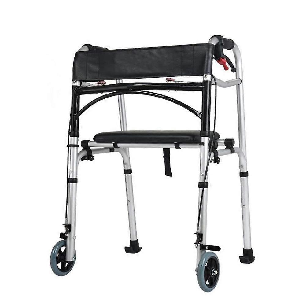 Gehhilfe Rollator Portable Foldable Travel Walker With Trigger Release For Seniors Height Adjustable