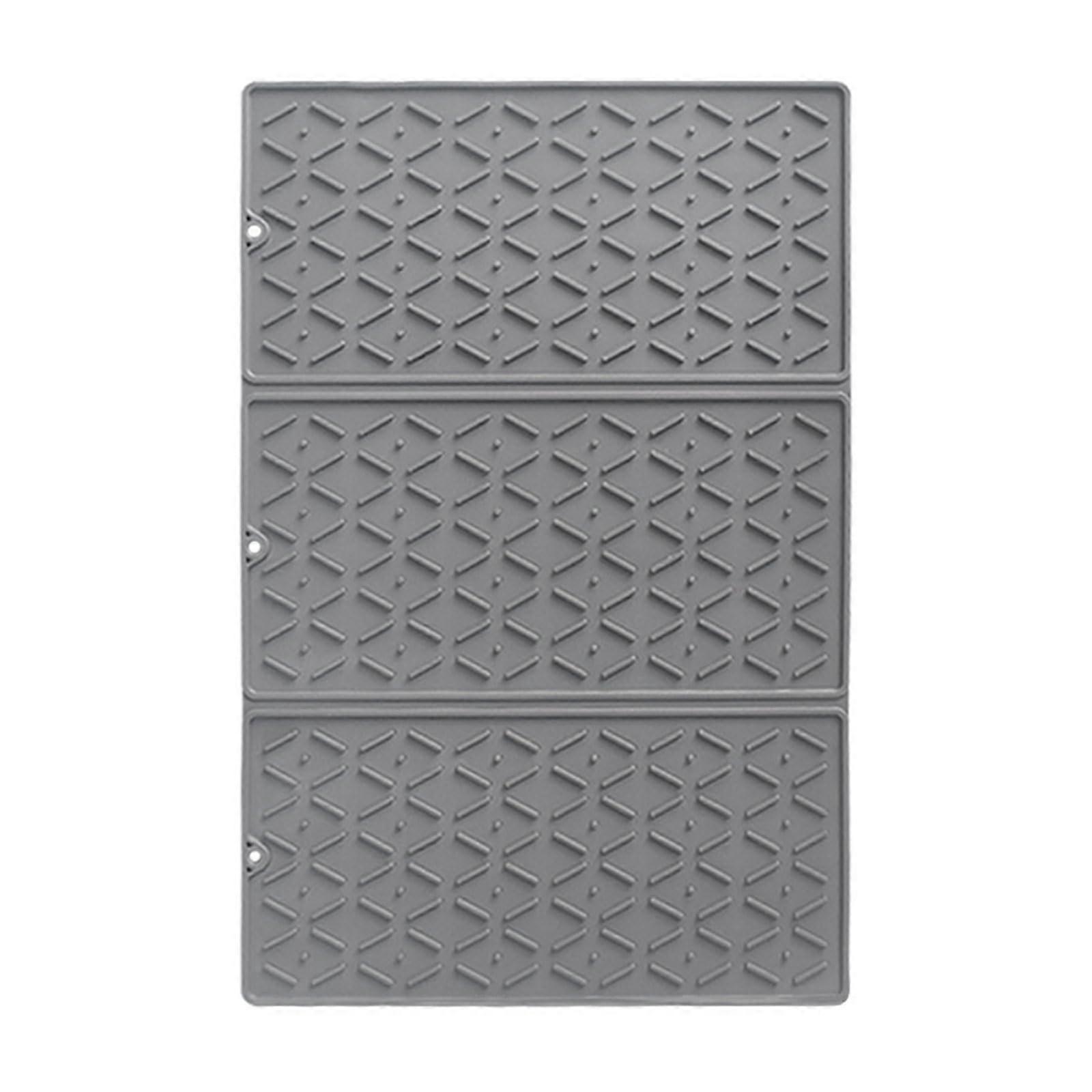 Multipurpose kitchen silicone mat, kitchen silicone table drip mat for protecting surfaces from heat and slipping, gray