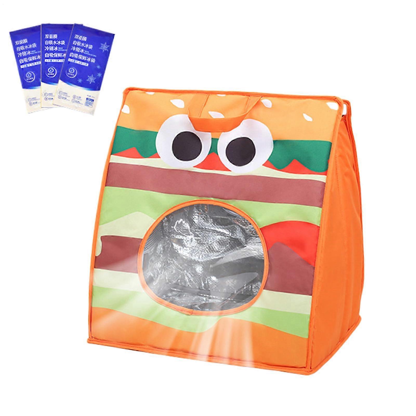 Portable cooling cat carrier with ice pack, insulated, foldable, travel case for cats, ventilated enclosure for airlines, travel, orange.