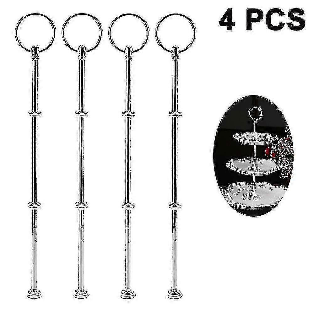 3 Tier Cake Stand Hardware - 4 Sets of Tiered Tray Fittings for Dessert Serving Stands, Compatible with DIY Projects