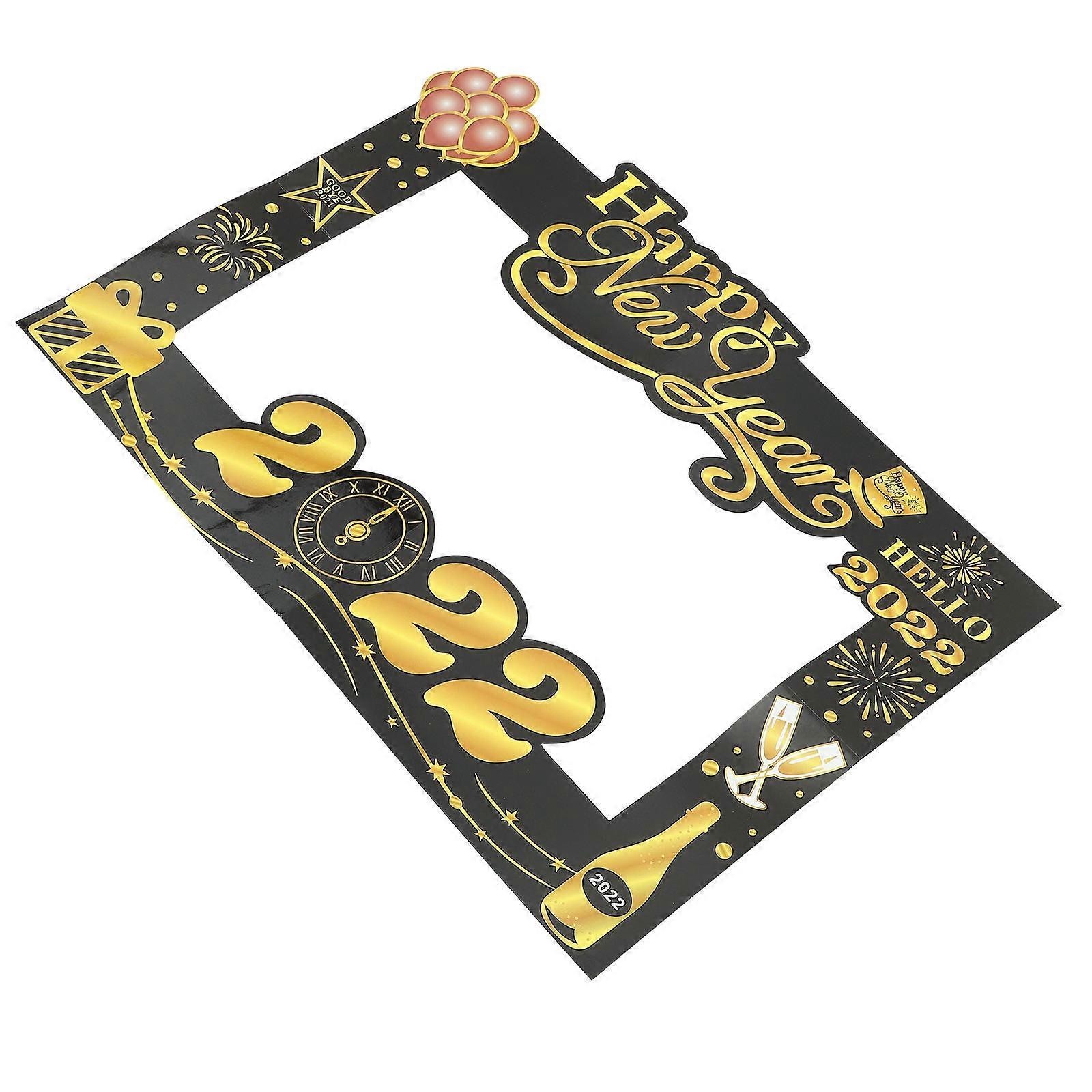 Lightweight Paper Year Photo Frame Prop for Parties, Festivals & Handheld Photo Booth Use – Decorative Accessory for Celebrations & Memorable Events