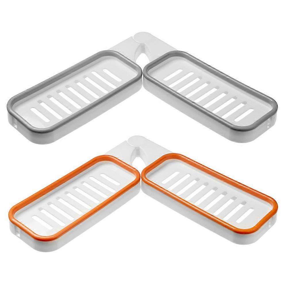 Foldable Wall Mounted Storage Racks with Strong Load Bearing for Bathroom Use Assorted Color 2 Pcs