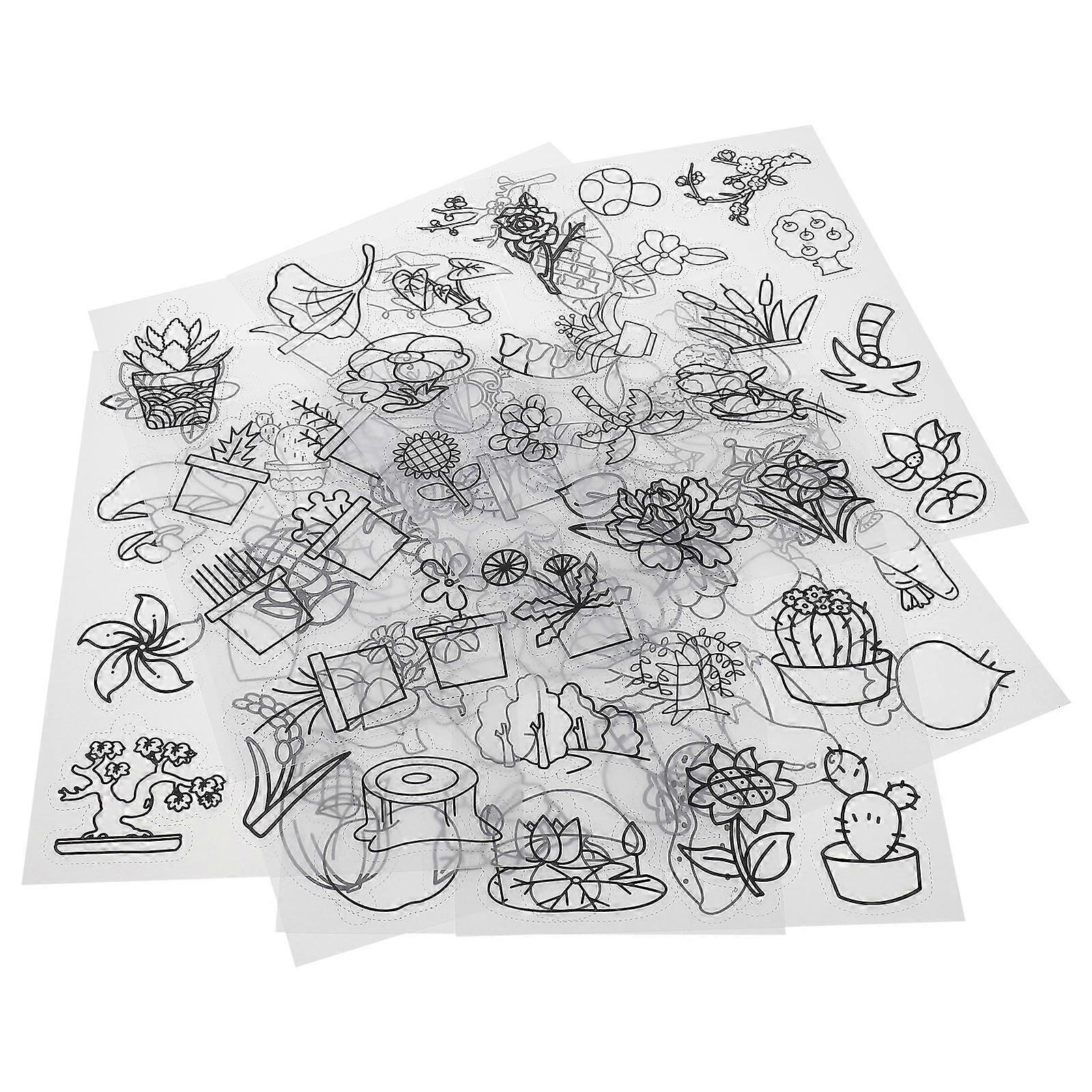 Shrink Art Paper Creative Craft Tools For Kids And Parents With White Handmade Patterns 8Pcs Heat Shrink Sheets