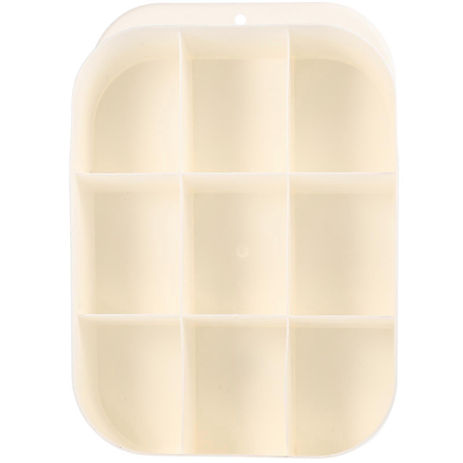 Wall Hanging Sock Organizer Storage Box Rack White PP Material 7.87x4.92x5.91 Inches