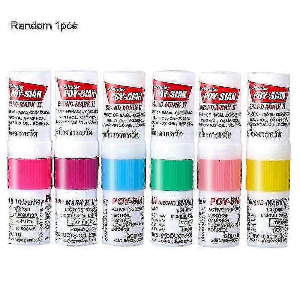 6PCS Thailand Eight Immortal Tubes Nose Refreshing Brain Bar Mint Tube Mint Tube Anti-sleeping Artifact