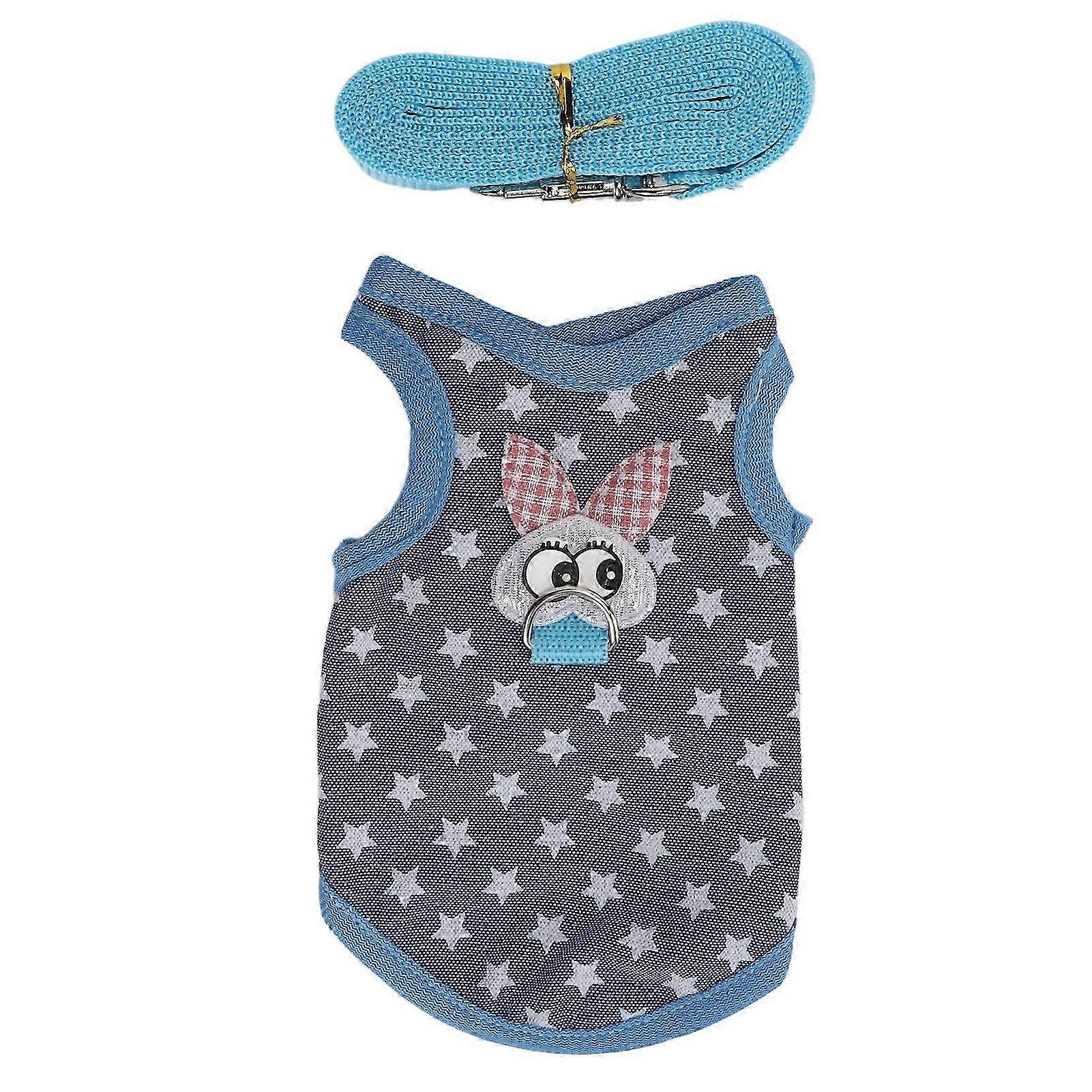 Warm & Breathable Pet Vest with Leash & Traction Rope - Perfect Clothing for Rabbits, Guinea Pigs & Small Animals