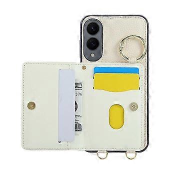For Samsung Galaxy S25 Edge Phone Case Holder Diamond Leather TPU Phone Protective Case with Shoulder Strap