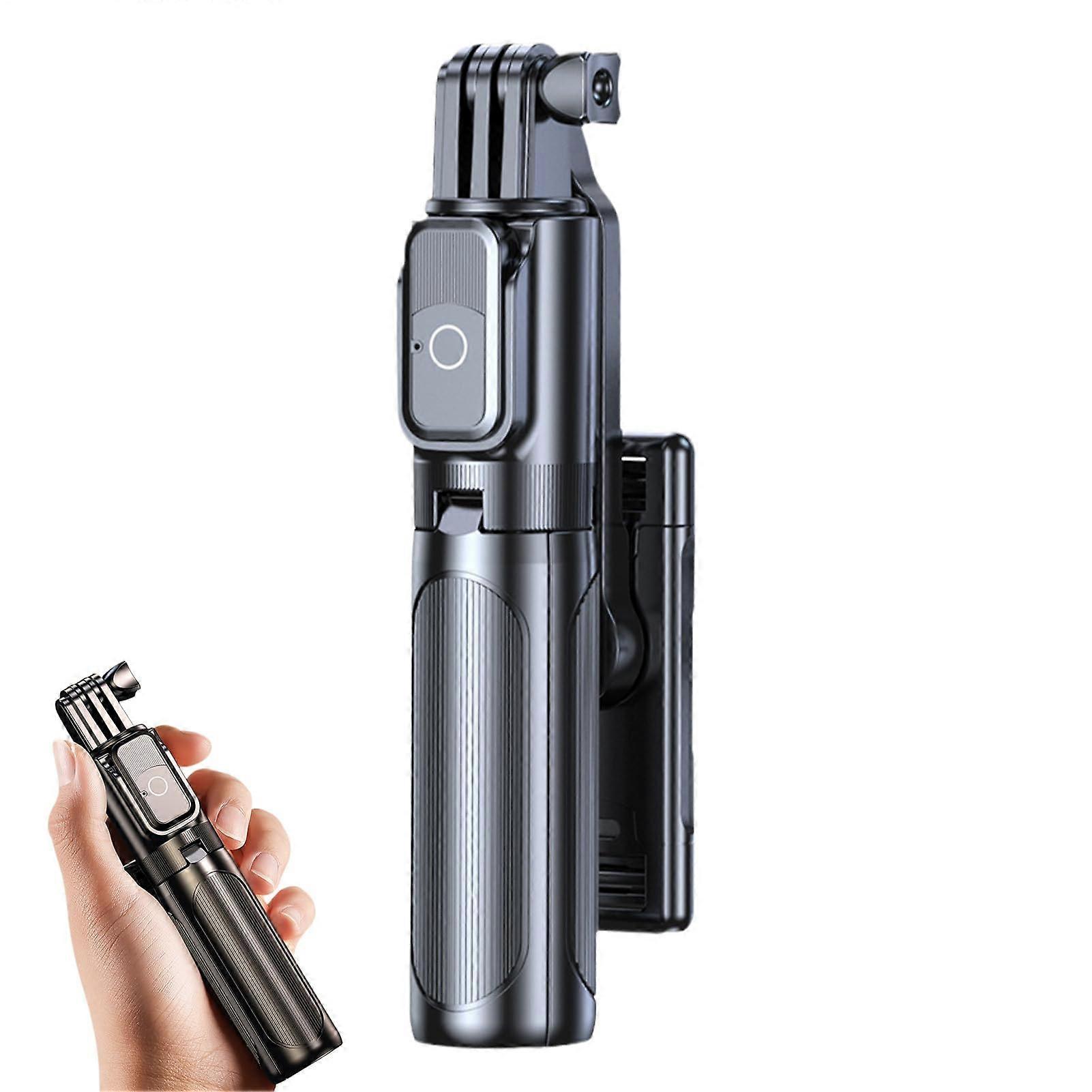 Portable Selfie Stick Compact Tripod With Phone Holder And Wireless Remote For Sports, Group Photos, Hiking, Streaming