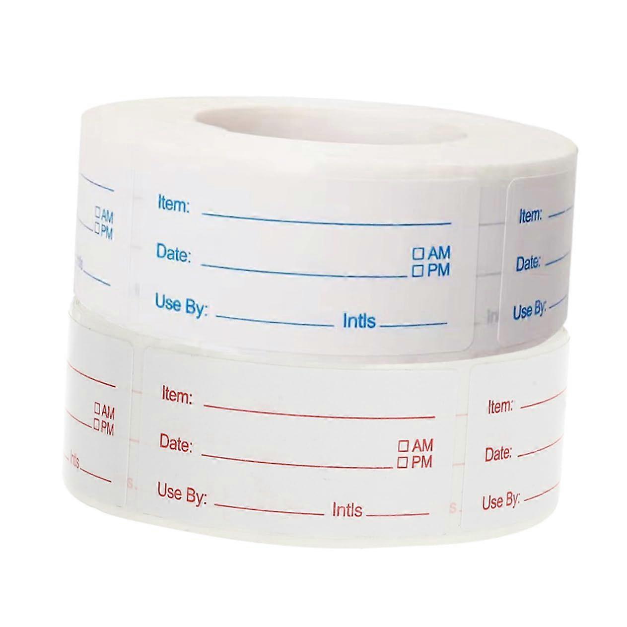 Food Storage Labels - 2 Rolls of Removable Adhesive Stickers for Freezing and Sealing Jars and Containers