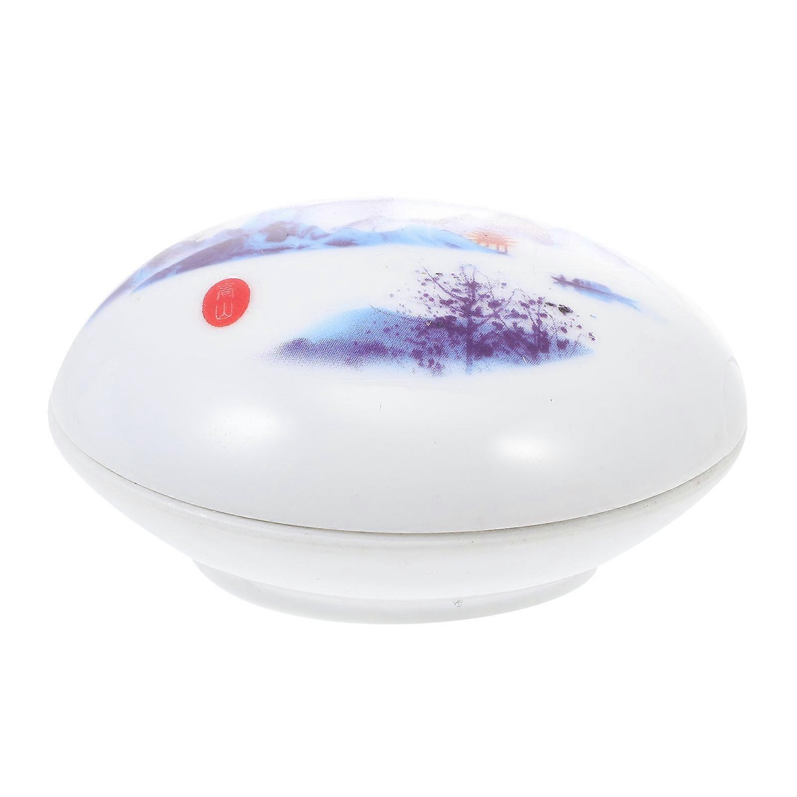 Multipurpose Inkpad 1Set Blue Ceramic Calligraphy Writing Supplies for Calligraphers