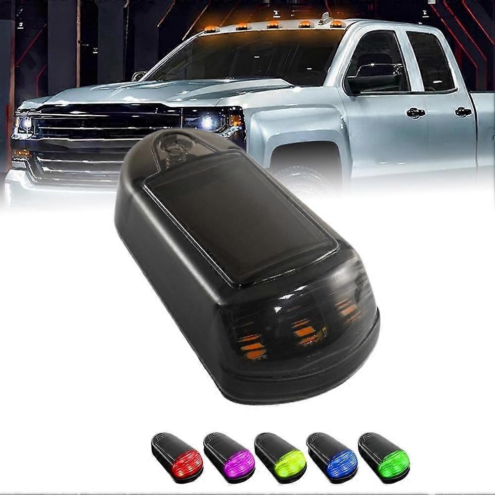 For Trucks Solar Cab Lights Wireless 7-Color LED Auto On/Off Waterproof No Drill Easy Install Universal Roof Light