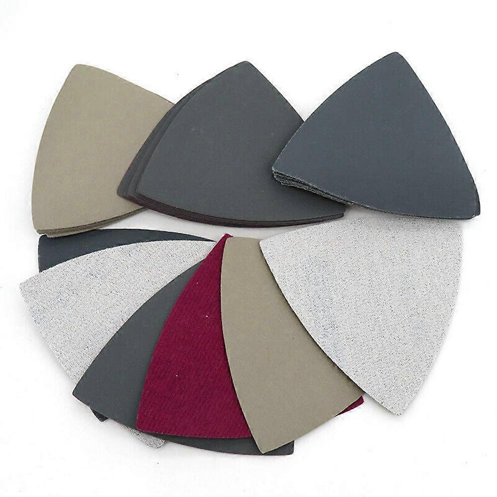 20 pieces 90 mm hook and loop sandpaper, triangular sandpaper, wet or dry sanding, polished (400 grit) 400 grit 20pcs
