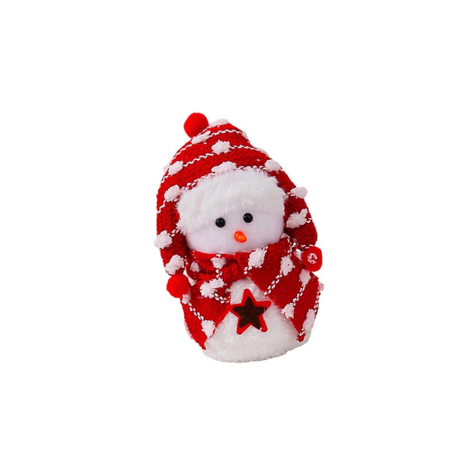 Christmas Snowman Decorations Lovely Plush Snowman Ornaments Party Supplie For Home Party Indoor Garden Outdoor Use Multicolor