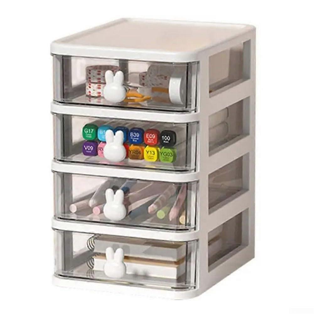 Plastic Desk Organizer Box with Multiple Drawers for Office Supplies, Stylish and Functional Storage Solution, Compact Size