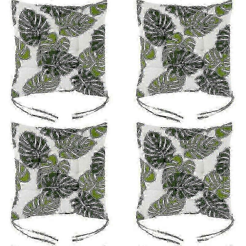 Set di 4 cuscini per sedie da pranzo, cuscini per sedie con cravatte Comodo cuscino per sedile quadrato Cuscino per sedile esterno interno per casa, cucina, sala da pranzo