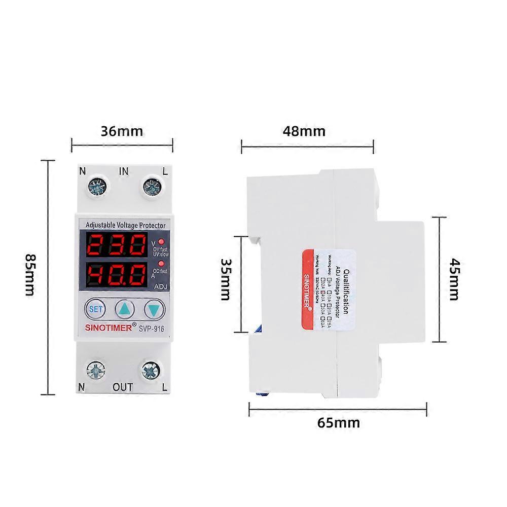 Multifunctional Adjustable Voltage Limit Current Protector Self Resetting Switch Dual Display Protector Over Voltage Under Voltage Protecting Device