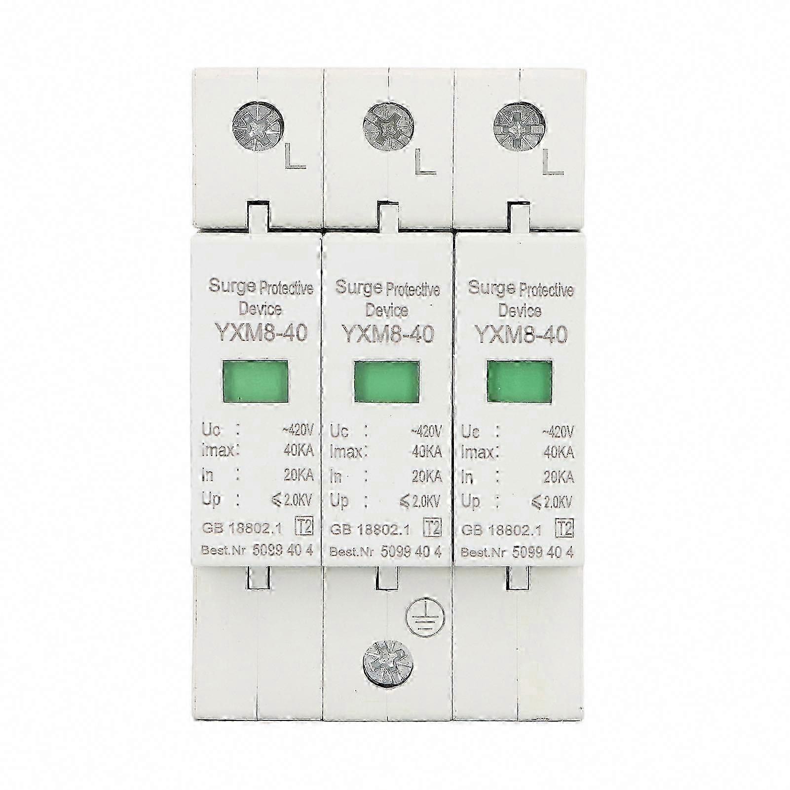 Surge Protective Device 3P 40KA 420V Voltage Protection Arrester Protector for Safety