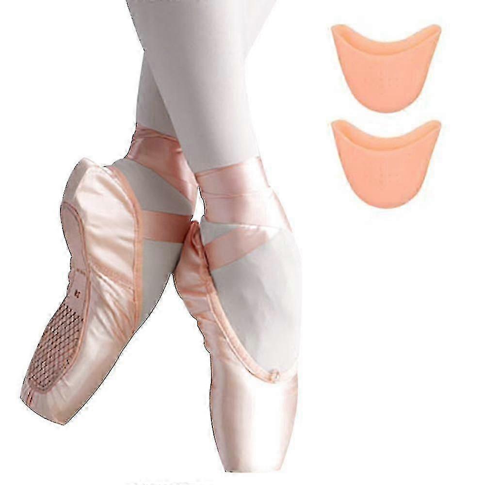 Ballet Pointe Chaussures Filles Femmes Ruban Ballerine Chaussures avec Coussinets d’orteils