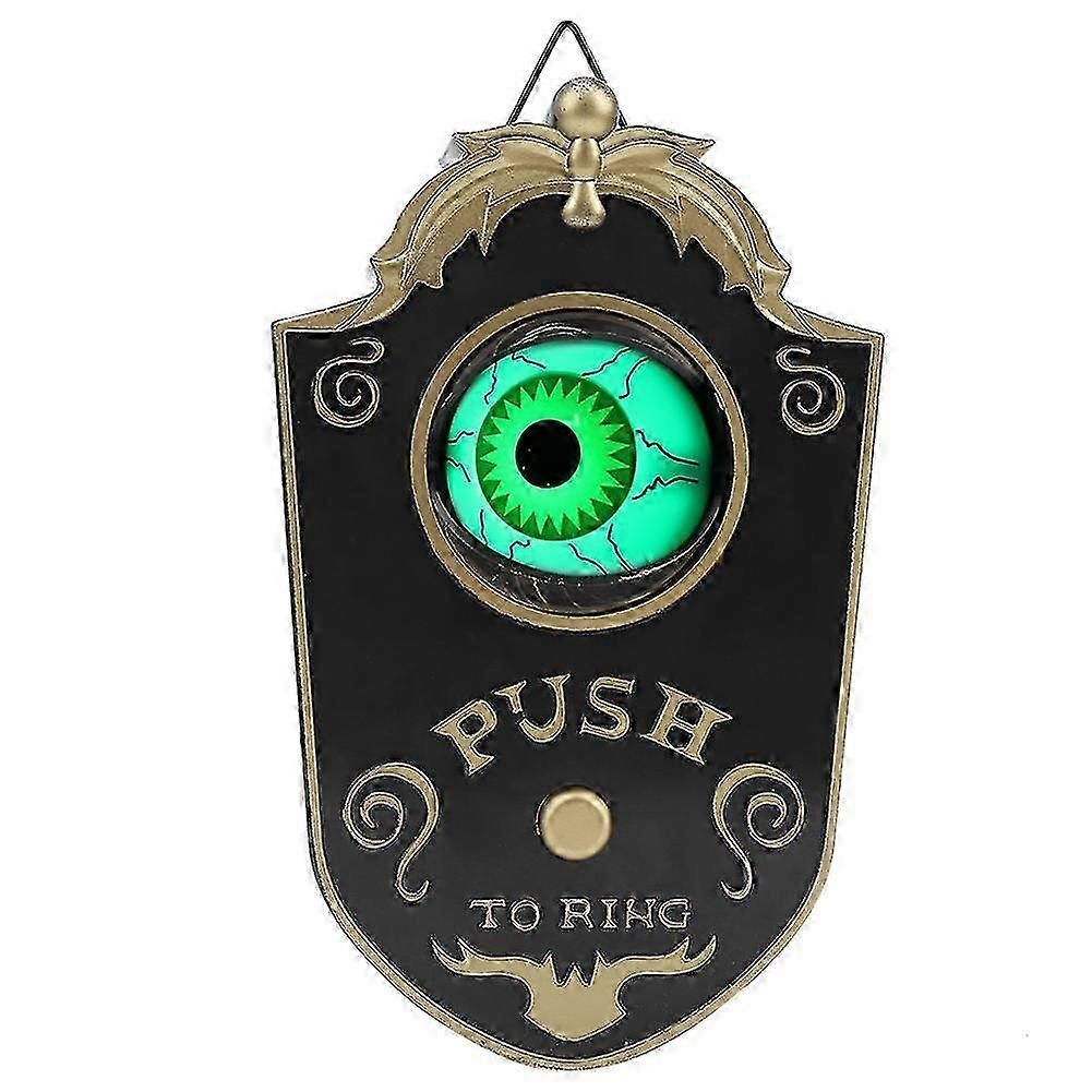 2025 For Halloween OneEyed Doorbell Decoration Door Hanging Doorbell Eyeball with Sound(Black )