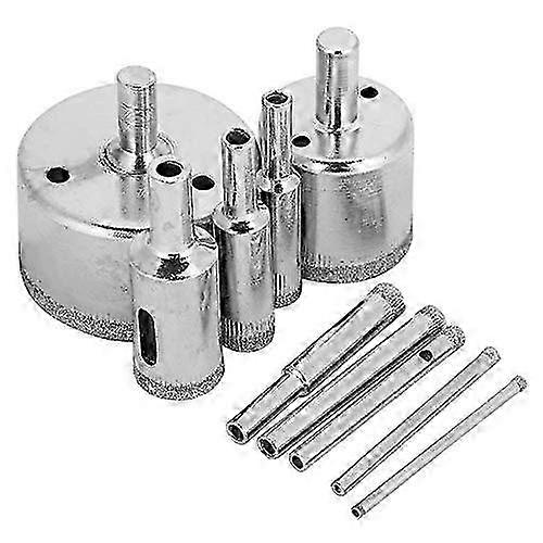 2025 10 PCS Set, Core Drills Diamond Coating Core Drill Bit 3 50 mm Hole Saw For Ceramic Tile Glass Porcelain Marble