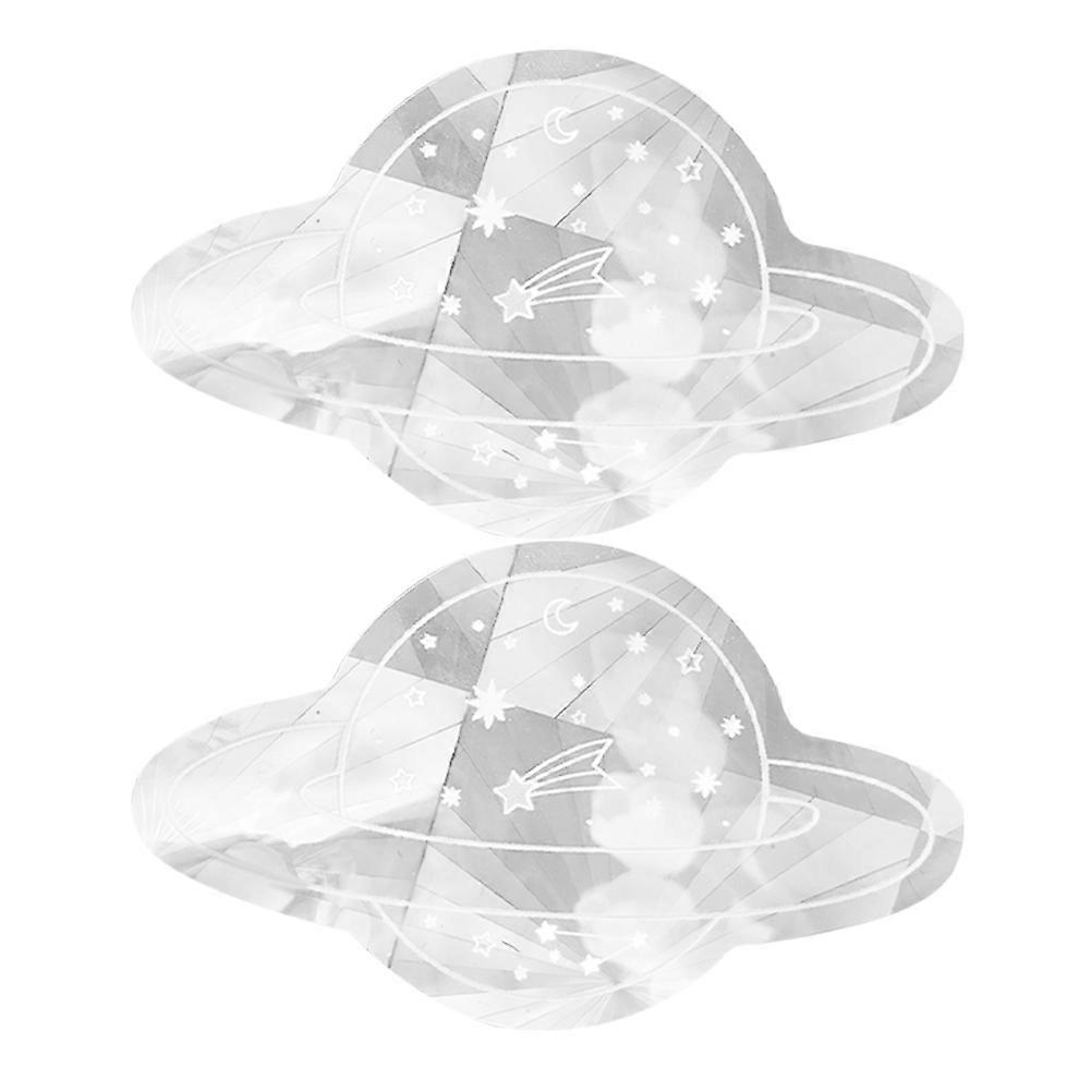Transparent Decorative Stickers for Home Use Lovely Window Clings with Anti-Collision Design 2pcs