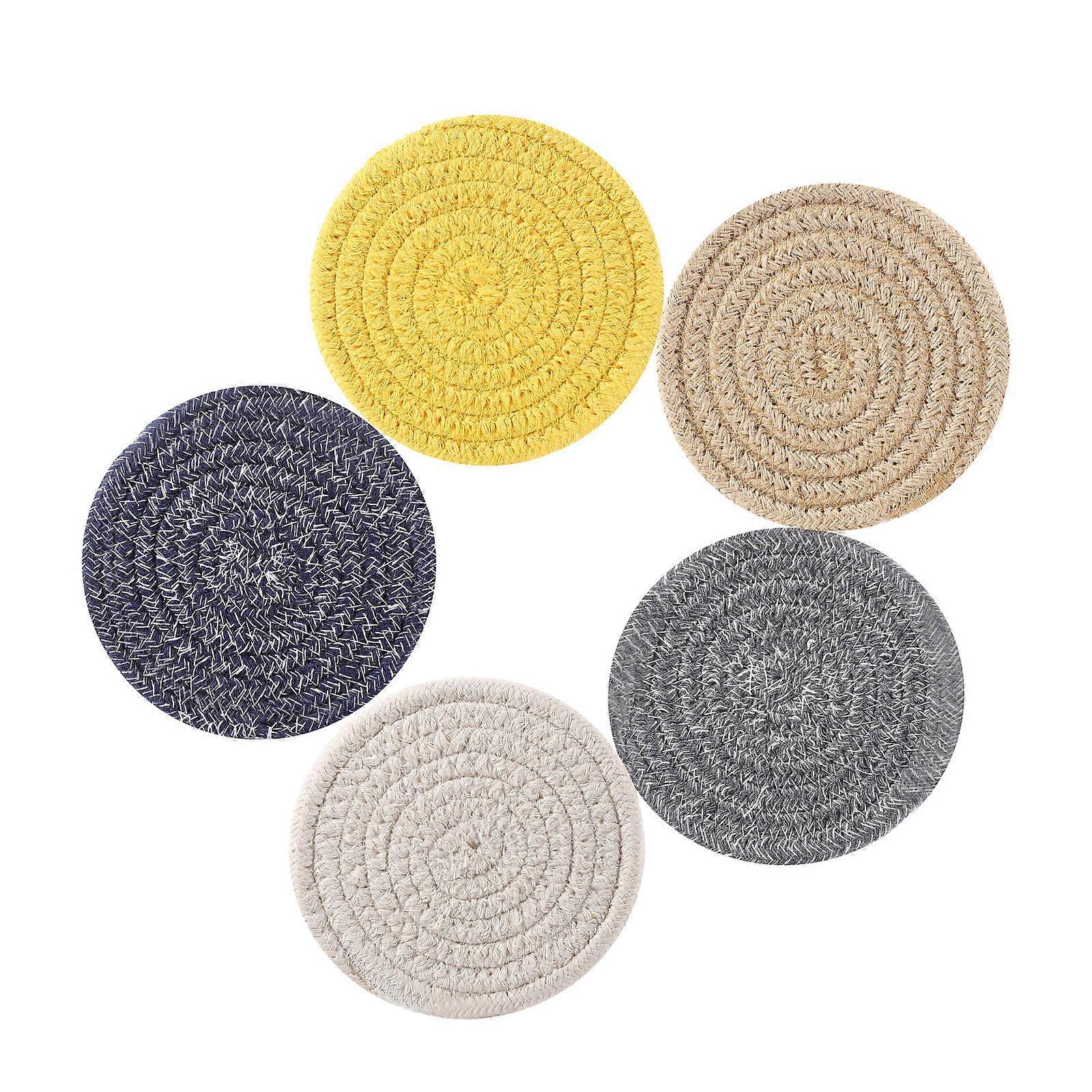 Heat Resistant Cup Pad 5Set for Home Users in Assorted Color Made of Cotton Material