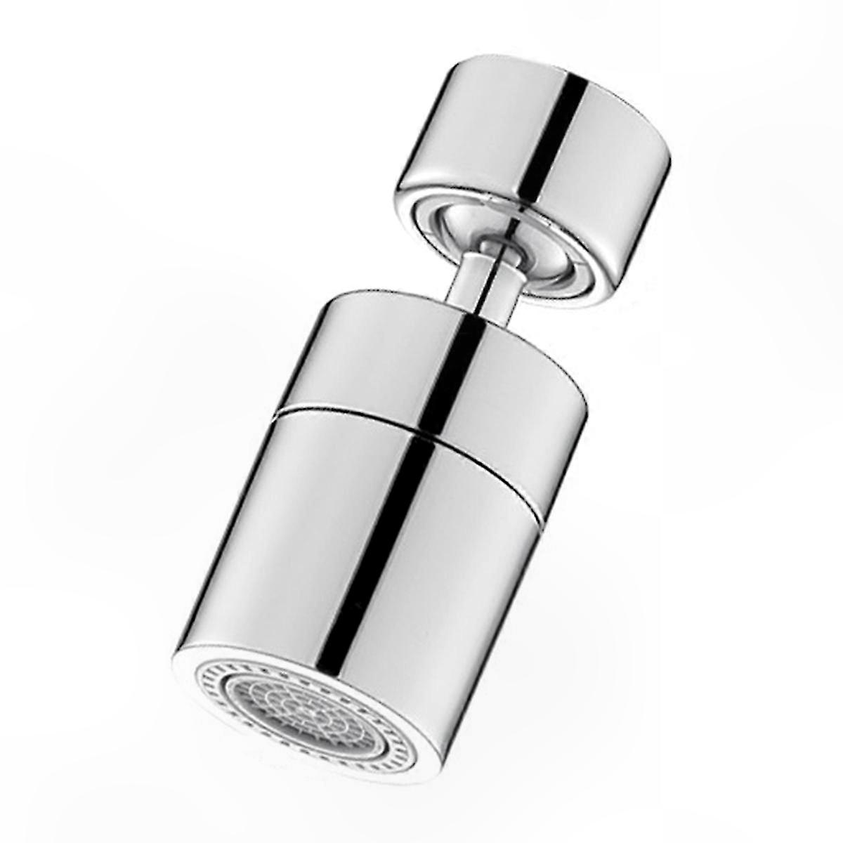 Adjustable Spray Head for Kitchen Sink with Rotary Nozzle and Bubbler Functionality